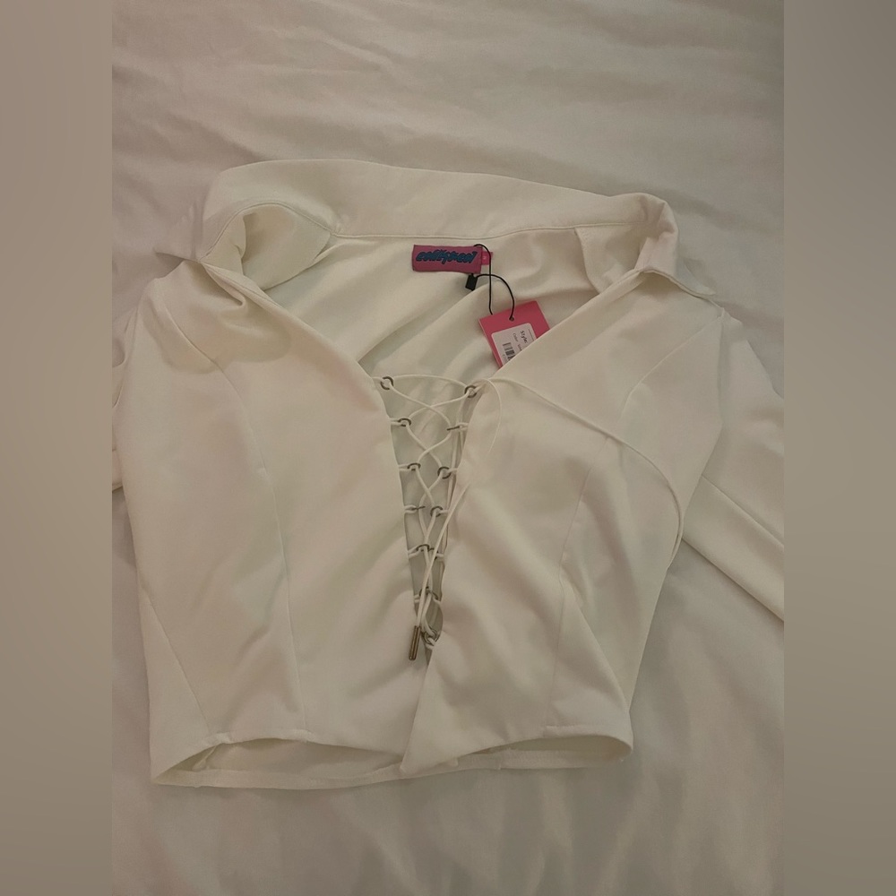 Edikted white long sleeve top